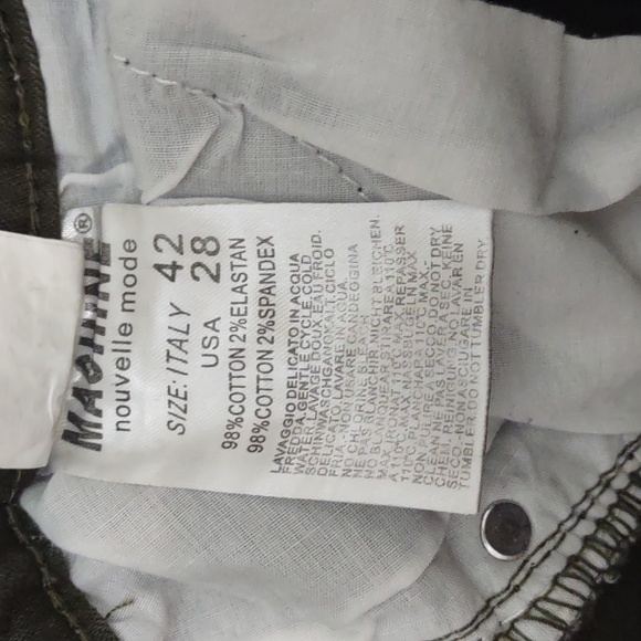 SLIGHTLY USED MACHINE POUR NEUF MODE DARK GREEN JEANS LOW RISE SIZE 28 - Picture 14 of 15